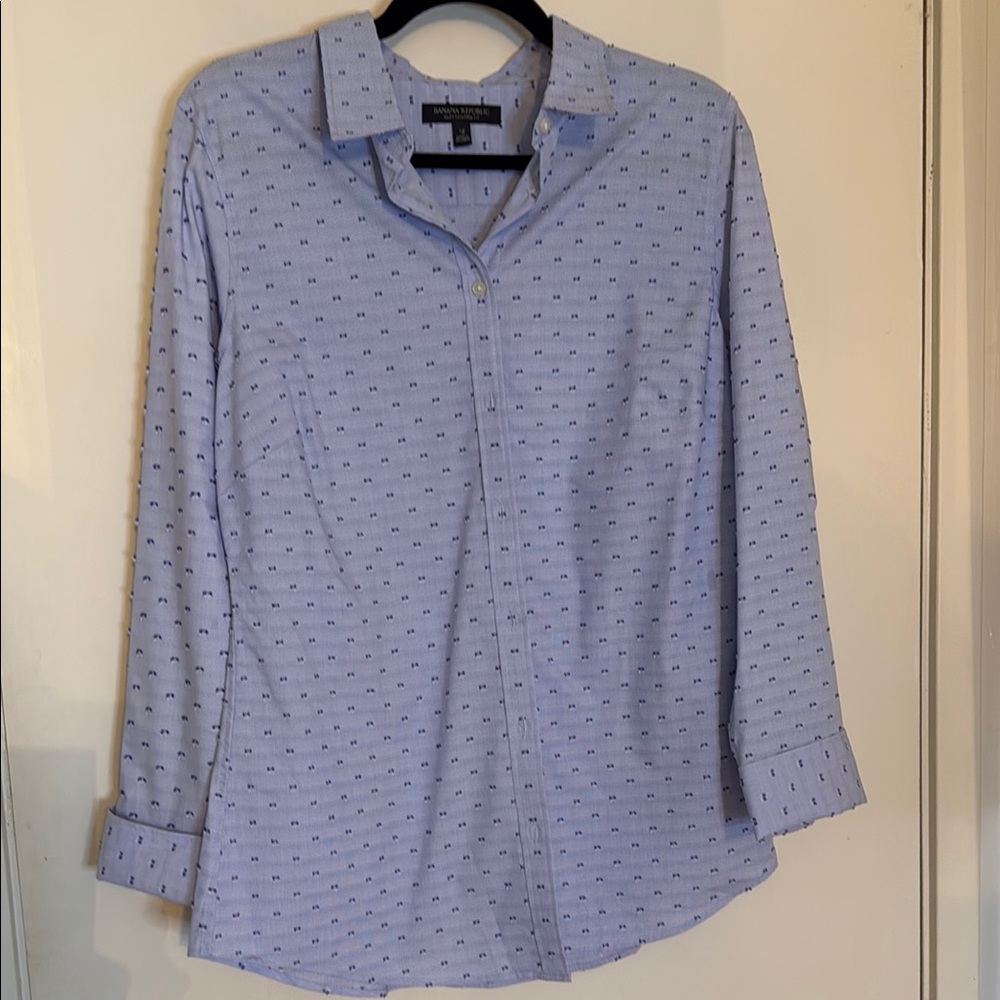 Women's Light Blue Button-Up Shirt